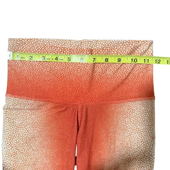Niyama Sol orange and white leggings sz S fitted sexy lightweight yoga activewr - Picture 4 of 6